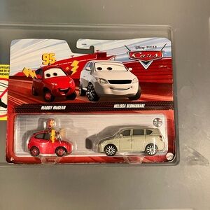 Disney Pixar Cars Maddy McGear & Melissa Bernabrake Toy Set - Red and Gray